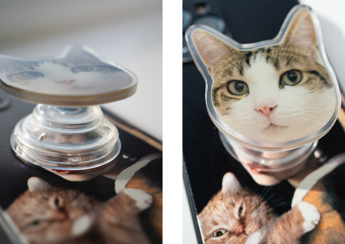 Personalised Phone Grip, Custom Phone Grip Holder, Custom Pet Photo Phone Ring Holder