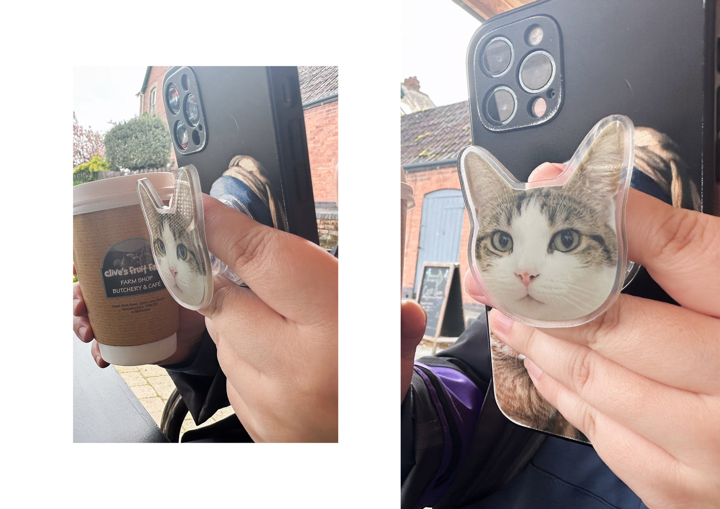 Personalised Phone Grip, Custom Phone Grip Holder, Custom Pet Photo Phone Ring Holder
