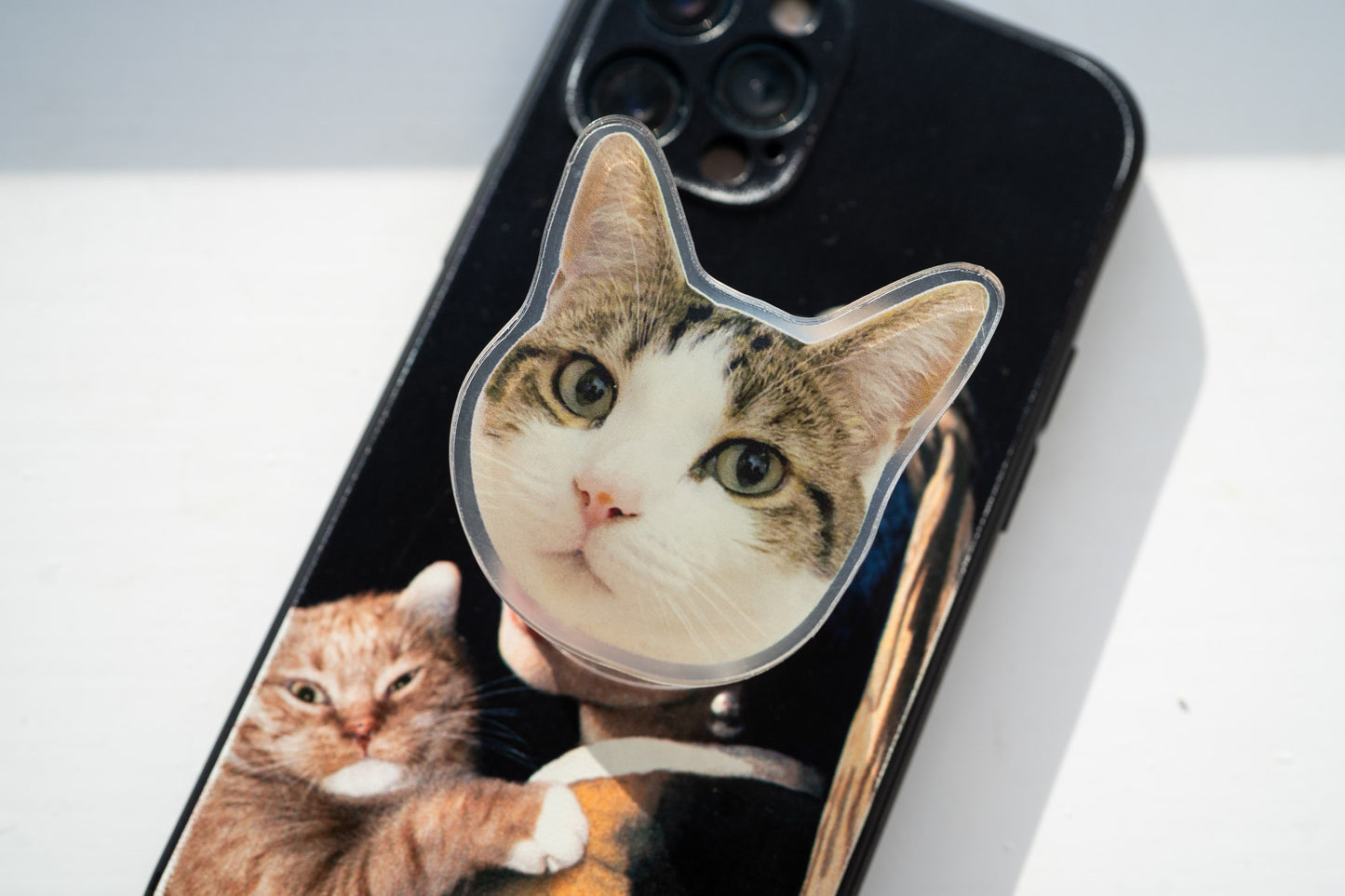 Personalised Phone Grip, Custom Phone Grip Holder, Custom Pet Photo Phone Ring Holder