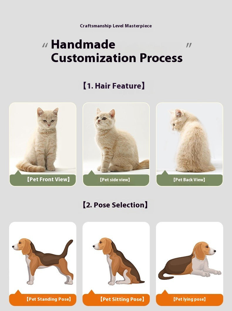 Personalised Pet Figurine – Handmade Polymer Clay Sculpture Based on Your Pet’s Photo – Custom Dog, Cat, or Small Animal Model with Favorite Toy