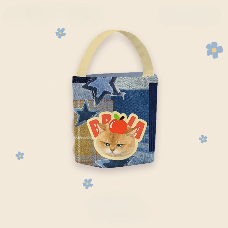 Personalised Pet Bucket Tote – Canvas Handbag with Custom Dog or Cat Design, Creative and Practical Gift Idea