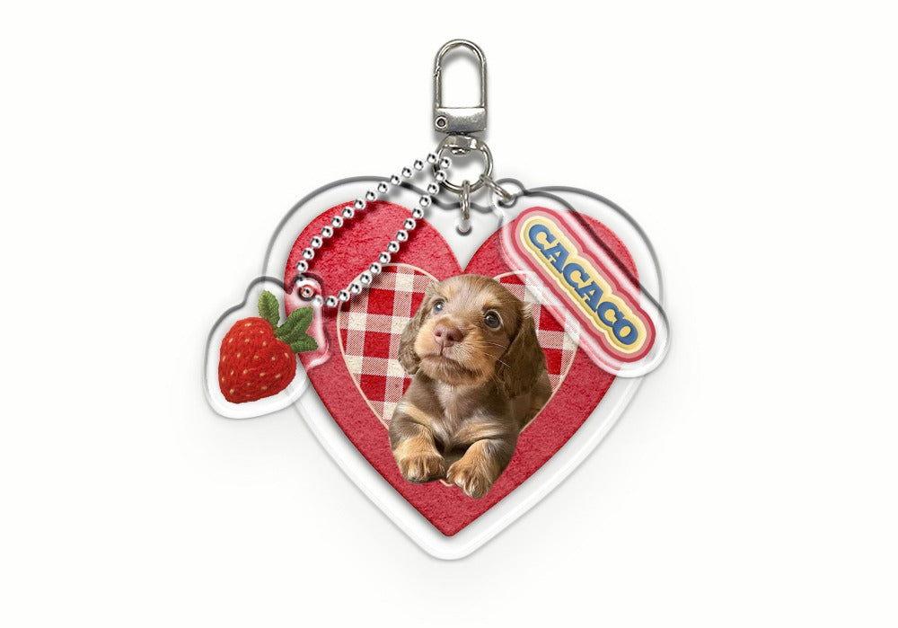 Personalised Pet Keychain with Epoxy Finish – Custom Dog or Cat Photo Charm with Fun Shapes
