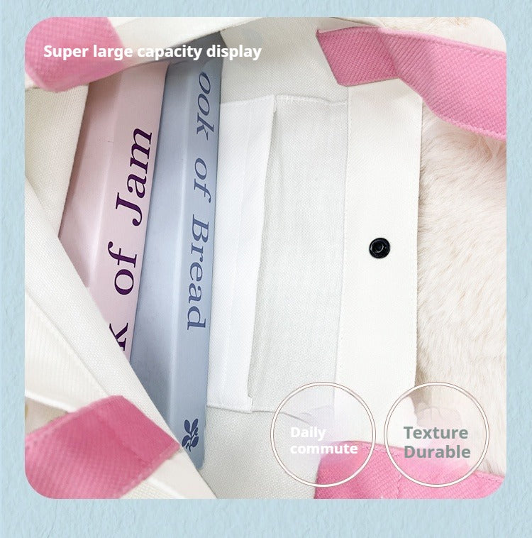 Personalised Pet Canvas Tote – Adorable Cat or Dog Face Print with Name, Customisable Gift Bag for Animal Lovers & Everyday Use