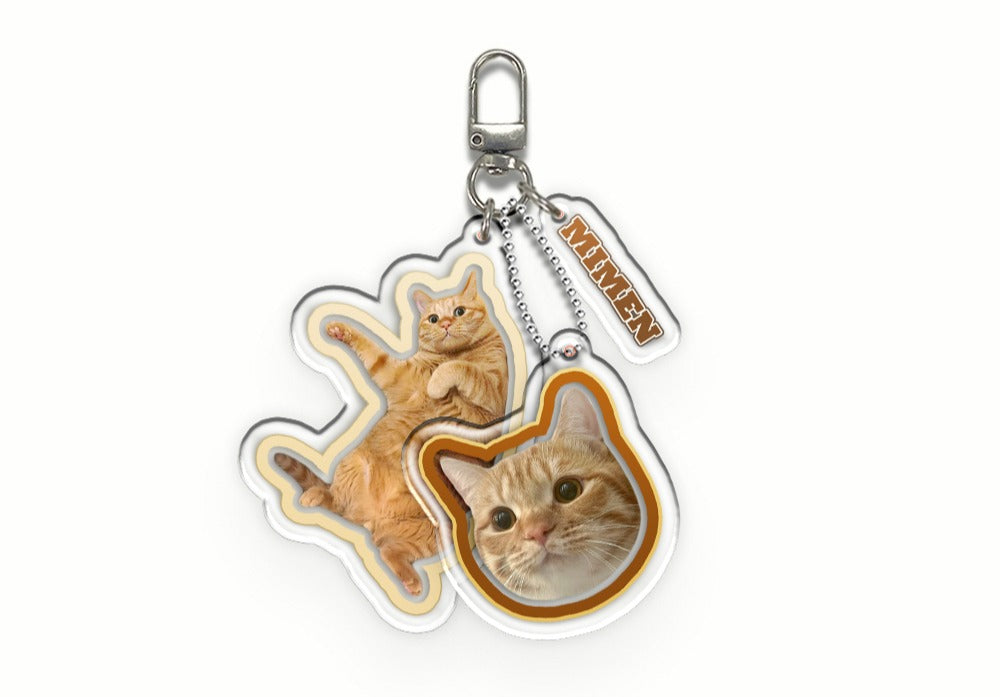 Personalised Pet Keychain with Epoxy Finish – Custom Dog or Cat Photo Charm with Fun Shapes