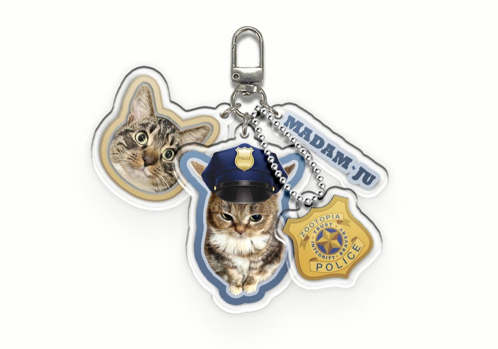 Personalised Pet Keychain with Epoxy Finish – Custom Dog or Cat Photo Charm with Fun Shapes