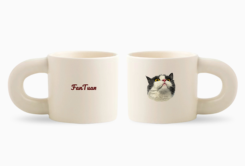 Personalised Pet Illustration Mug – Cute Custom Ceramic Cup with Dog, Cat, or Small Animal Face and Text – Great for Coffee, Tea or Cocoa