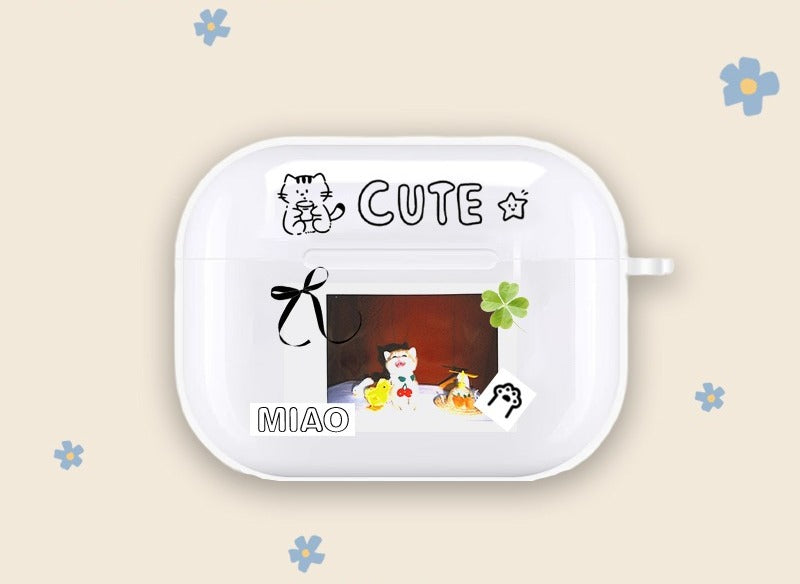 Custom Pet Earbud Case Portrait and Name | Personalised Bluetooth Earphone Cover for Cat or Dog Lovers | Unique Gift Idea