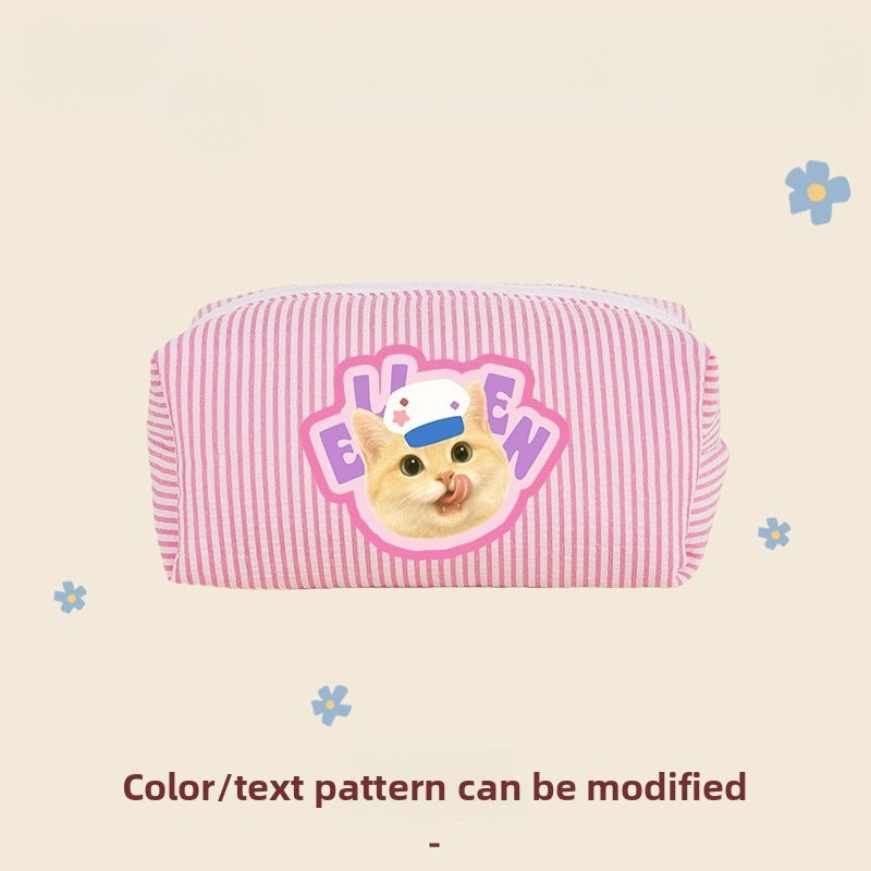 Custom Pet Mini Cosmetic Bag – Personalised Travel Pouch with Your Cat or Dog’s Photo | Portable Makeup & Toiletry Organiser | Cute Gift for Pet Lovers