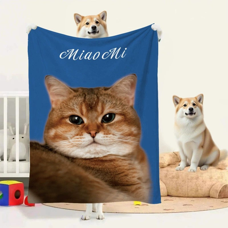 Custom Name Flannel Blanket – Super Soft Personalised Throw Blanket for Adults, Kids or Pets, Great for Birthdays, Holidays and Special Occasions