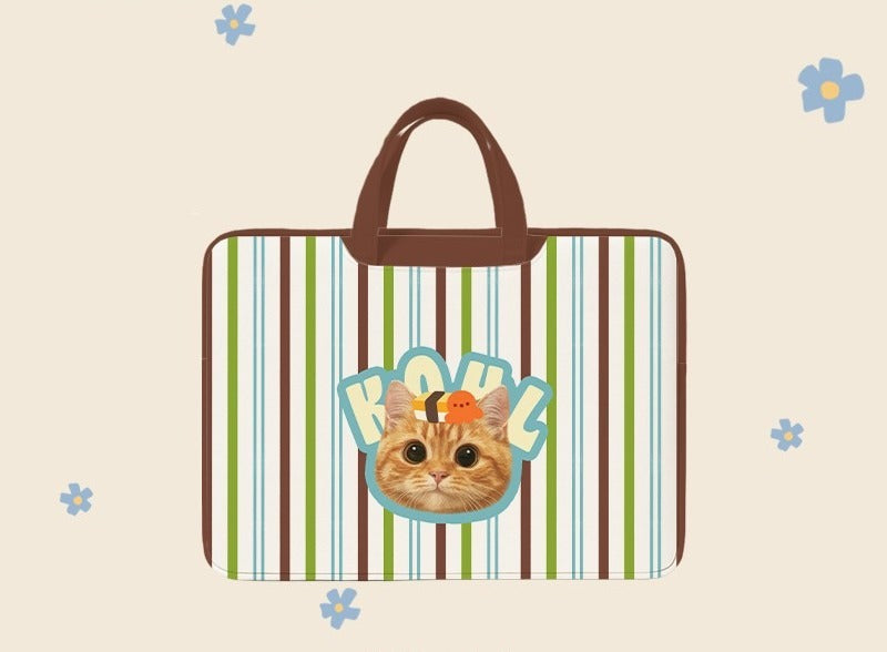 Personalised Pet Lover Laptop Sleeve with Custom Pet Illustration and Name | A Thoughtful Gift for Pet Owners, Perfect for Work, School or Travel
