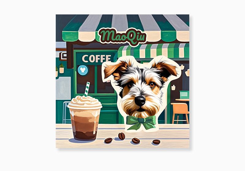 Personalised Pet Portrait Wall Art – Custom Dog Drawing with Name & Cosmic Background, Made-to-Order Decorative Artwork for Pet Parents