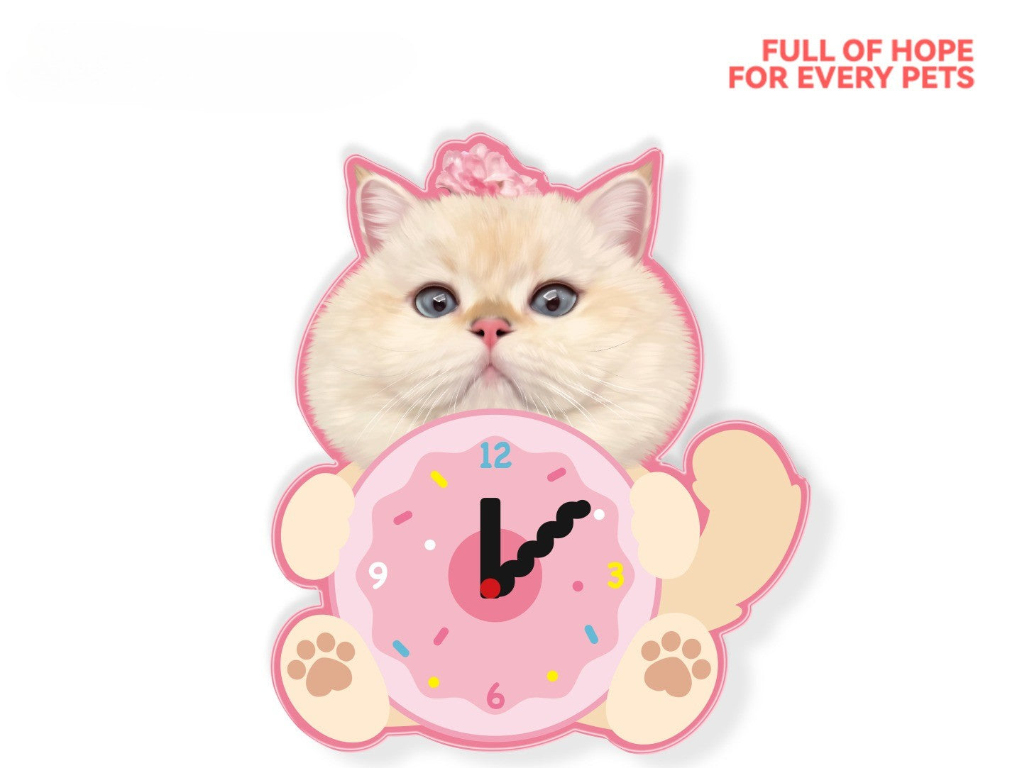 Personalised Acrylic Pet Photo Clock – Custom Cute Wall Clock with Your Cat or Dog’s Face, Perfect Gift for Pet Lovers