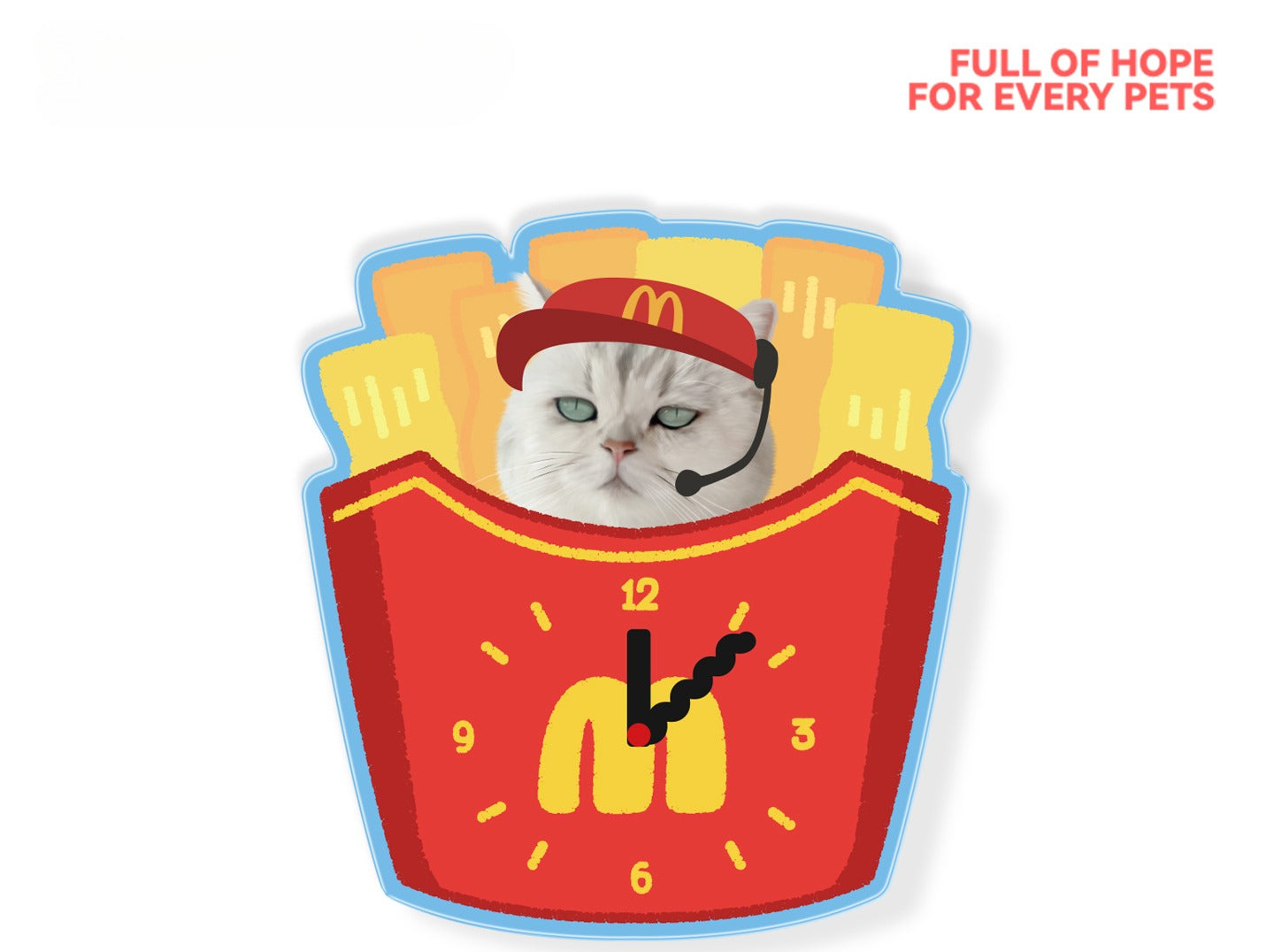 Personalised Acrylic Pet Photo Clock – Custom Cute Wall Clock with Your Cat or Dog’s Face, Perfect Gift for Pet Lovers