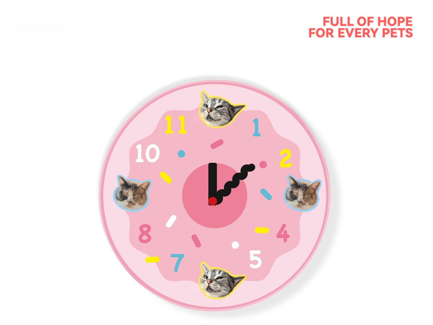 Personalised Acrylic Pet Photo Clock – Custom Cute Wall Clock with Your Cat or Dog’s Face, Perfect Gift for Pet Lovers