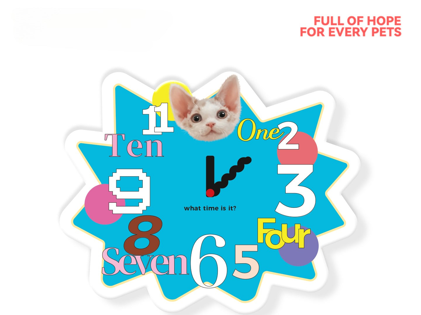 Personalised Acrylic Pet Photo Clock – Custom Cute Wall Clock with Your Cat or Dog’s Face, Perfect Gift for Pet Lovers