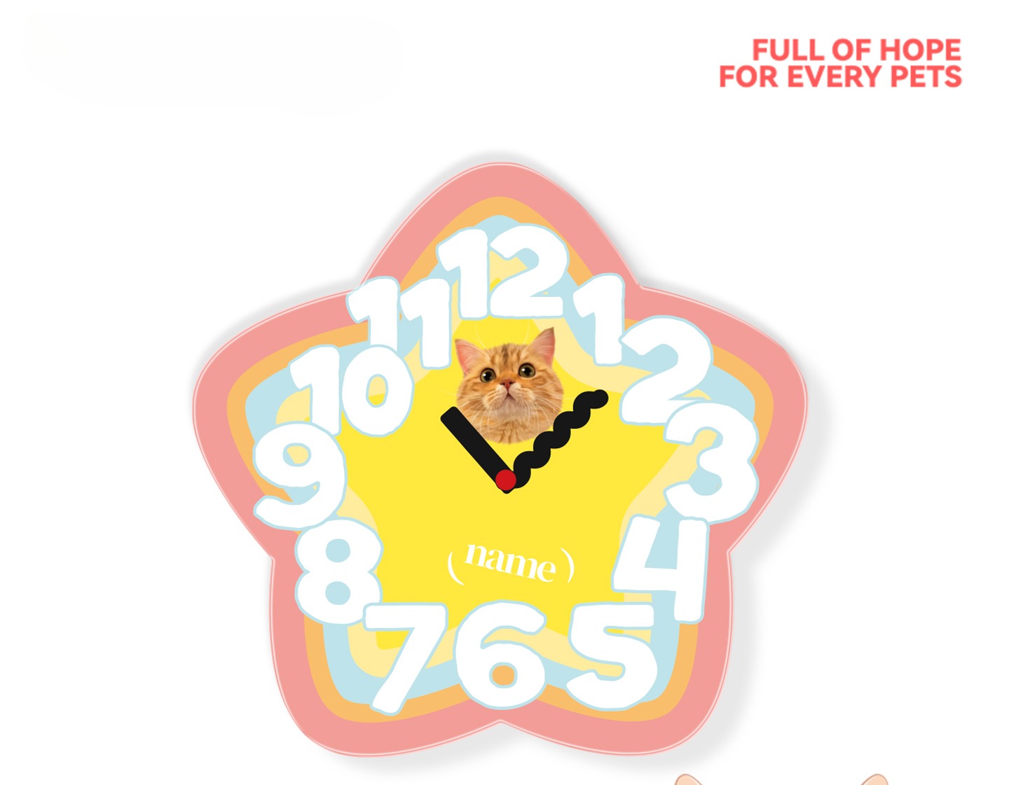 Personalised Acrylic Pet Photo Clock – Custom Cute Wall Clock with Your Cat or Dog’s Face, Perfect Gift for Pet Lovers