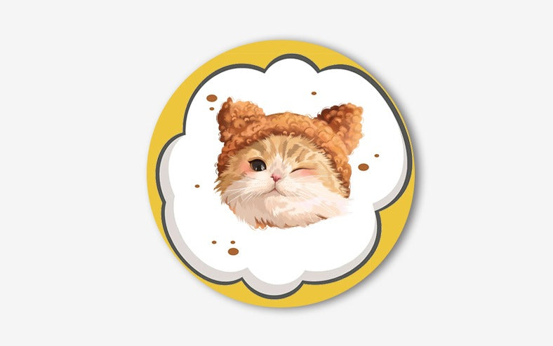 Personalised Pet Rug – Cute Round Carpet with Custom Pet Portrait, Fun and Fluffy Design for Cat & Dog Lovers