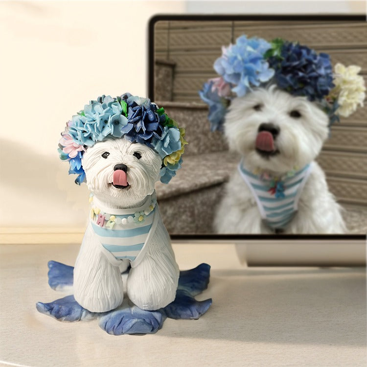 Personalised Pet Figurine – Handmade Polymer Clay Sculpture Based on Your Pet’s Photo – Custom Dog, Cat, or Small Animal Model with Favorite Toy