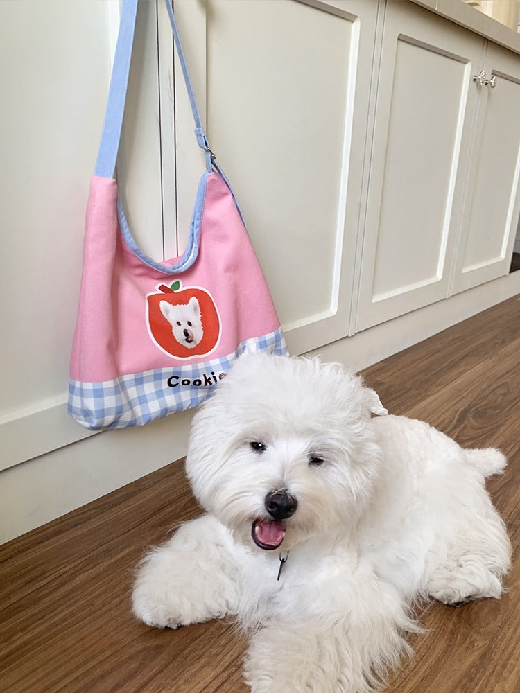 Personalised Pet Portrait Tote Bag – Fashionable Hand-Carry Canvas Bag with Cat or Dog Design, Great for Gifting
