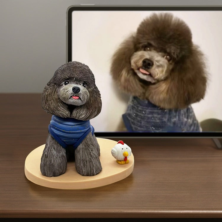 Personalised Pet Figurine – Handmade Polymer Clay Sculpture Based on Your Pet’s Photo – Custom Dog, Cat, or Small Animal Model with Favorite Toy