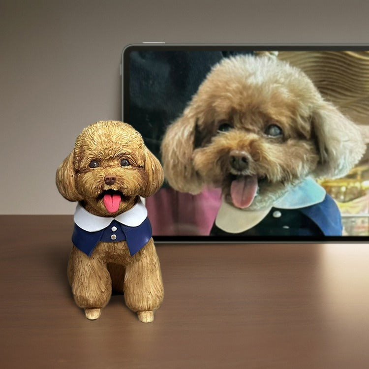 Personalised Pet Figurine – Handmade Polymer Clay Sculpture Based on Your Pet’s Photo – Custom Dog, Cat, or Small Animal Model with Favorite Toy