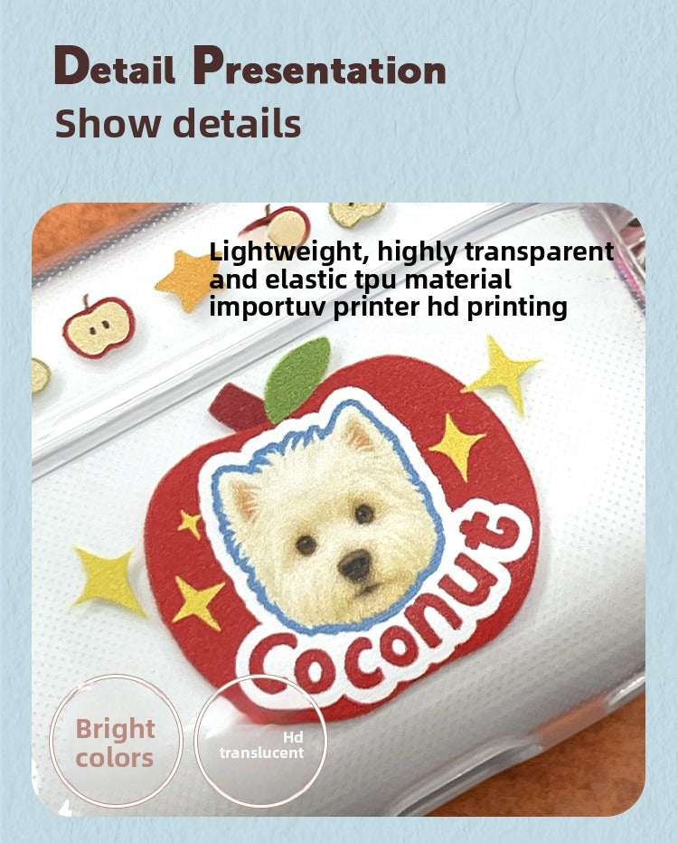 Custom Pet Earbud Case Portrait and Name | Personalised Bluetooth Earphone Cover for Cat or Dog Lovers | Unique Gift Idea