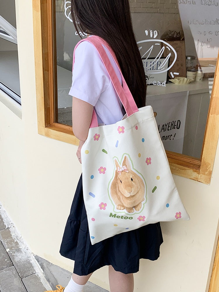 Personalised Pet Canvas Tote – Adorable Cat or Dog Face Print with Name, Customisable Gift Bag for Animal Lovers & Everyday Use