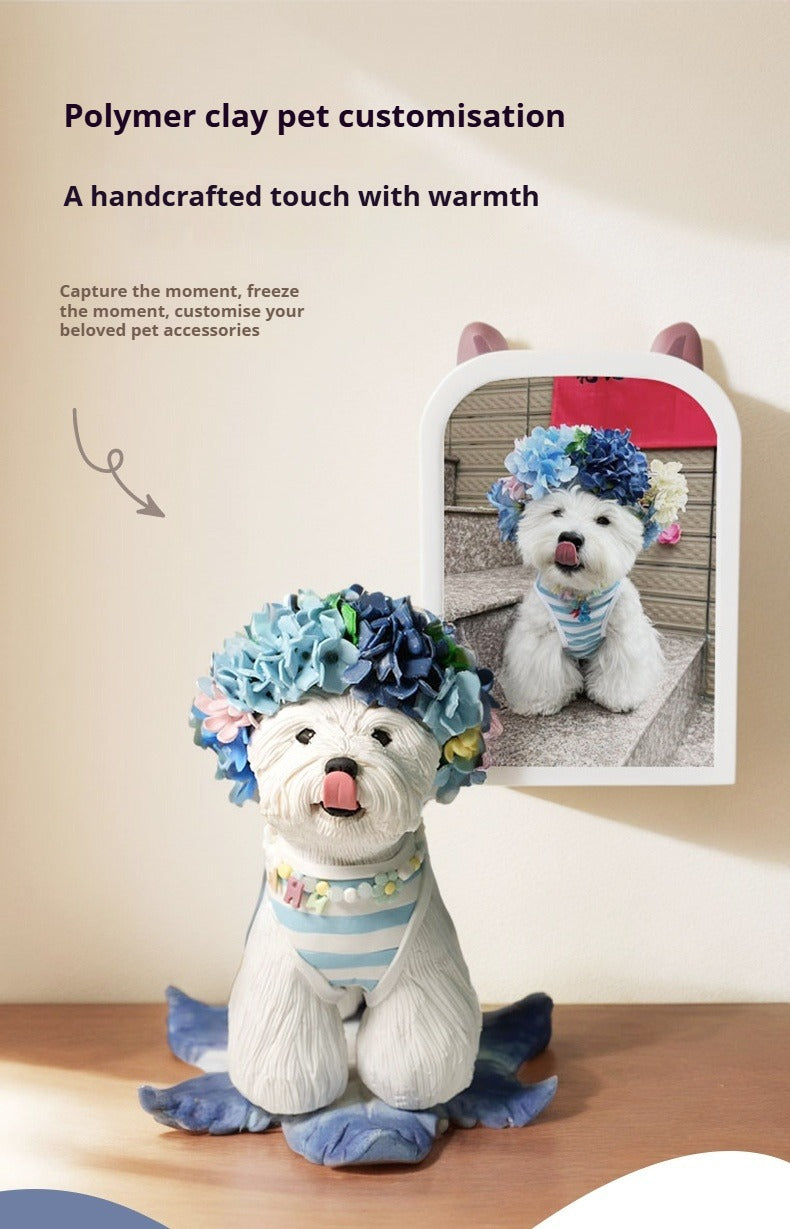 Personalised Pet Figurine – Handmade Polymer Clay Sculpture Based on Your Pet’s Photo – Custom Dog, Cat, or Small Animal Model with Favorite Toy