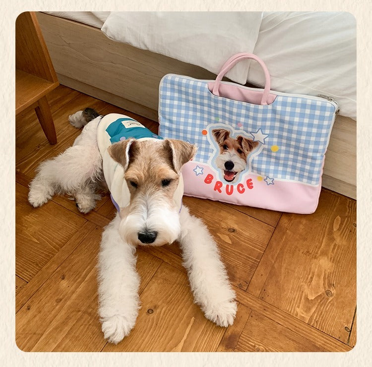 Personalised Pet Lover Laptop Sleeve with Custom Pet Illustration and Name | A Thoughtful Gift for Pet Owners, Perfect for Work, School or Travel
