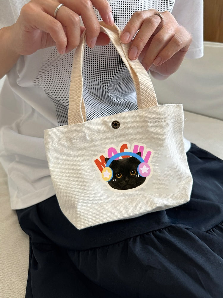 Custom Pet Canvas Tote Bag with Your Pet’s Name or Photo | Reusable Everyday Shopper for Dog & Cat Lovers | Gift-Ready Eco Bag