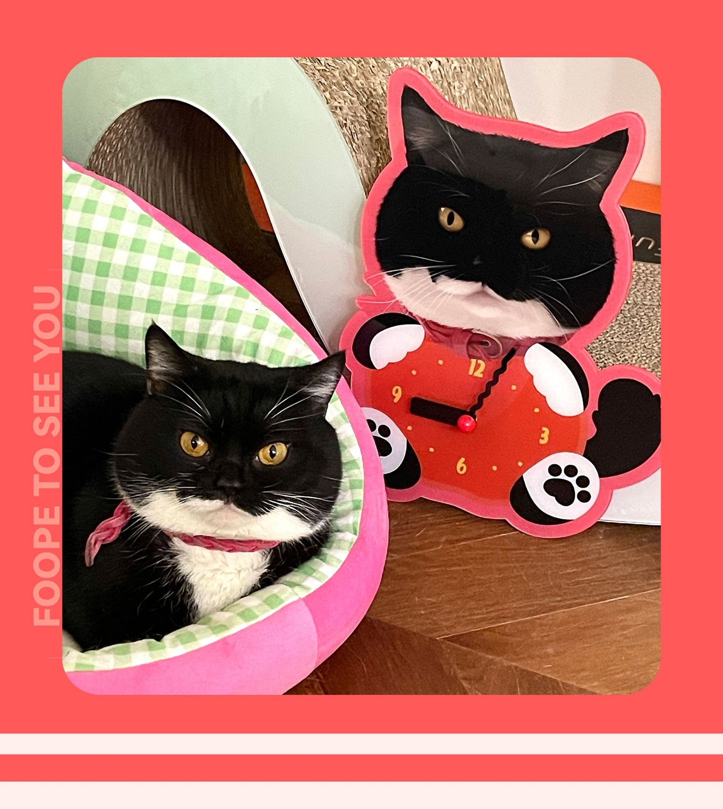 Personalised Acrylic Pet Photo Clock – Custom Cute Wall Clock with Your Cat or Dog’s Face, Perfect Gift for Pet Lovers