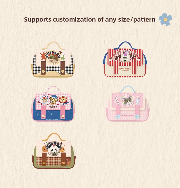 Custom Pet Travel Pouch – Personalised Bag for Makeup, Toiletries, or Stationery | Cute Cat & Dog Design for Daily Use or Gifting