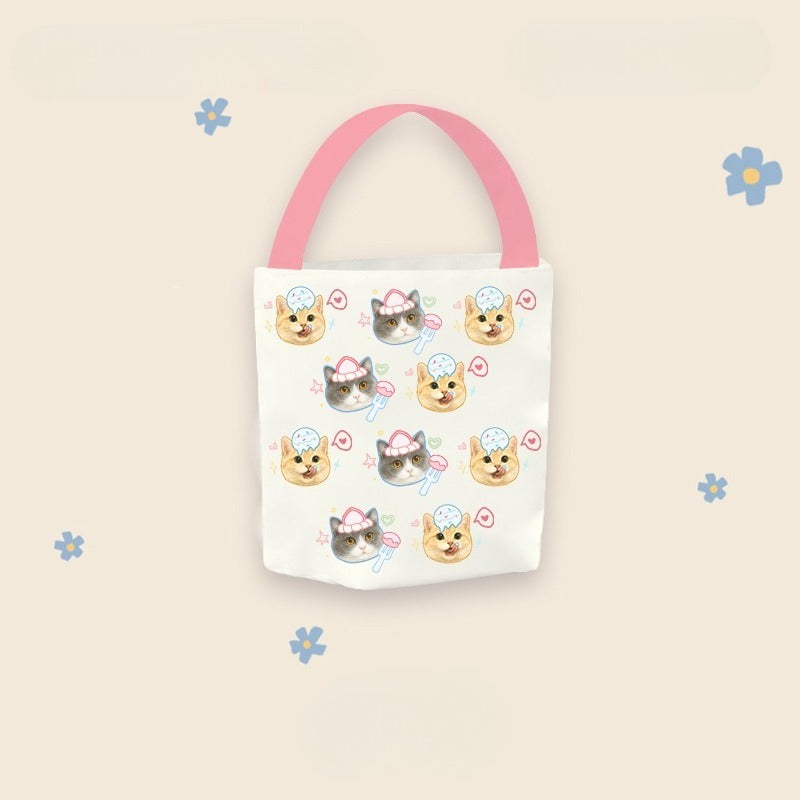Personalised Pet Bucket Tote – Canvas Handbag with Custom Dog or Cat Design, Creative and Practical Gift Idea