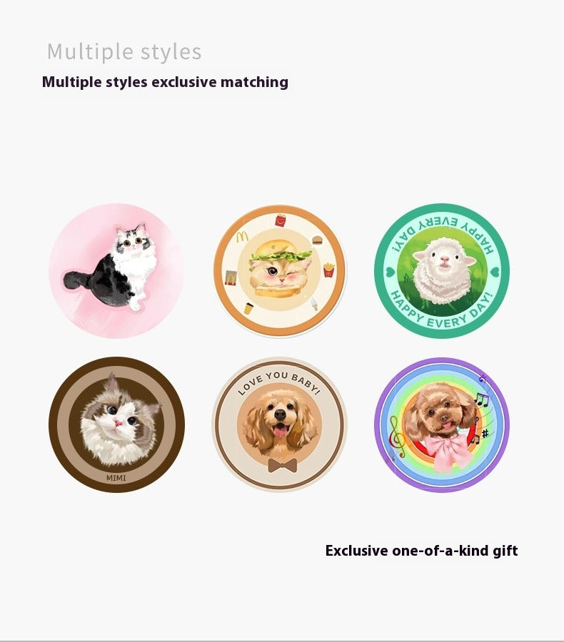 Personalised Pet Rug – Cute Round Carpet with Custom Pet Portrait, Fun and Fluffy Design for Cat & Dog Lovers