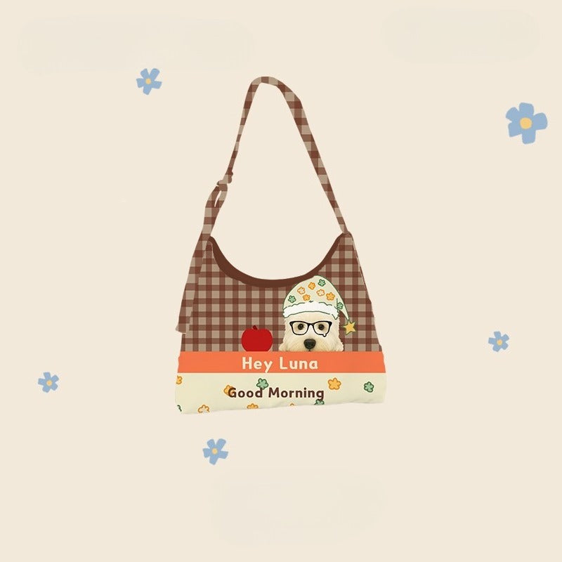 Personalised Pet Portrait Tote Bag – Fashionable Hand-Carry Canvas Bag with Cat or Dog Design, Great for Gifting