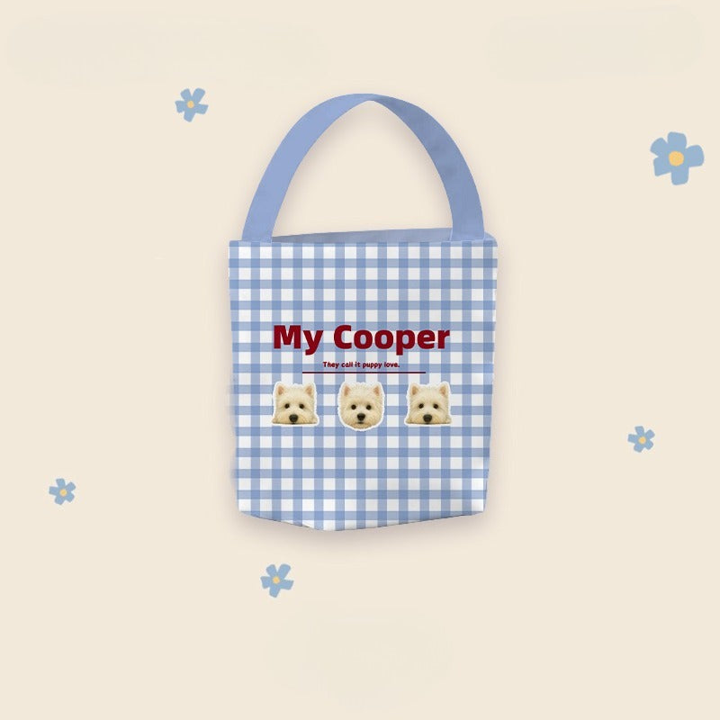 Personalised Pet Bucket Tote – Canvas Handbag with Custom Dog or Cat Design, Creative and Practical Gift Idea