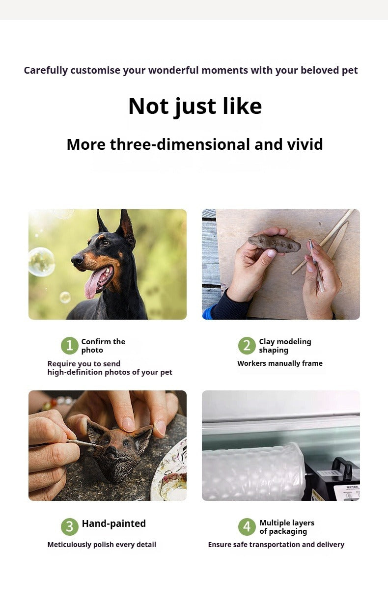Personalised Pet Figurine – Handmade Polymer Clay Sculpture Based on Your Pet’s Photo – Custom Dog, Cat, or Small Animal Model with Favorite Toy