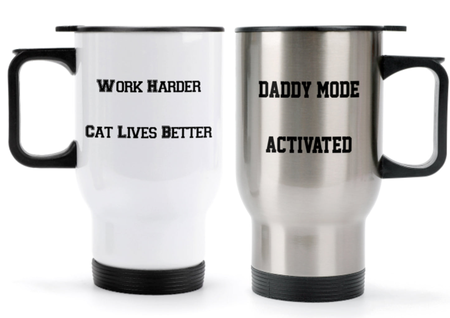 CUSTOM Insulated Travel Mug with Lid 14 oz Personalised Coffee Catcher Office Mug - Add Your Photos and Text