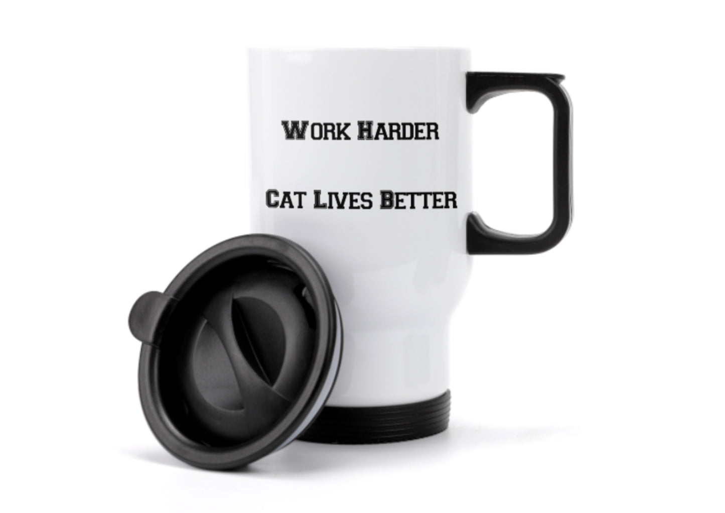 CUSTOM Insulated Travel Mug with Lid 14 oz Personalised Coffee Catcher Office Mug - Add Your Photos and Text