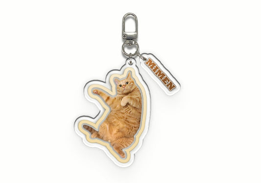 Personalised Pet Keychain with Epoxy Finish – Custom Dog or Cat Photo Charm with Fun Shapes