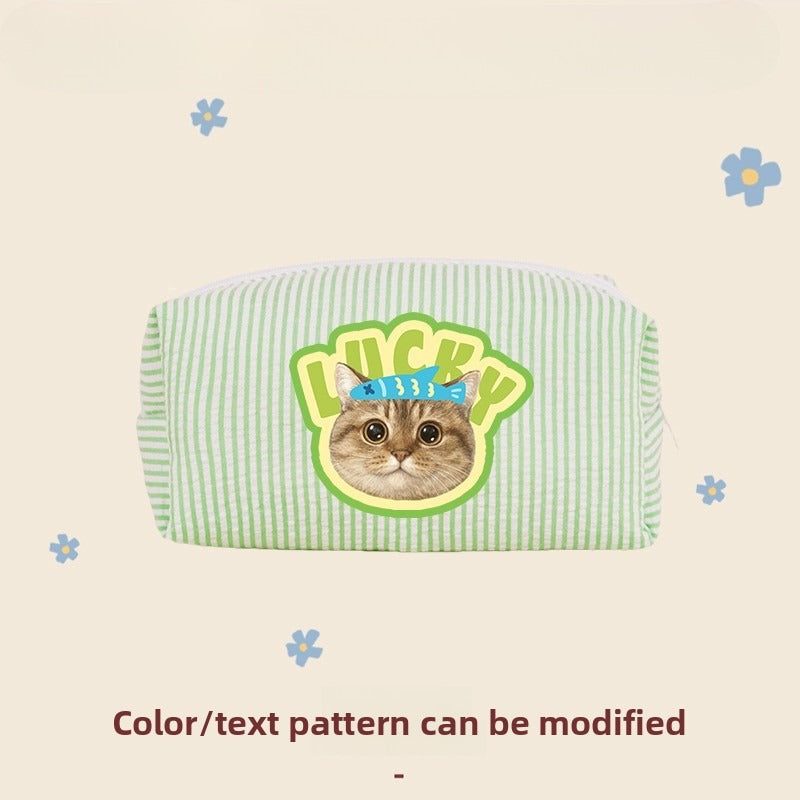 Custom Pet Mini Cosmetic Bag – Personalised Travel Pouch with Your Cat or Dog’s Photo | Portable Makeup & Toiletry Organiser | Cute Gift for Pet Lovers