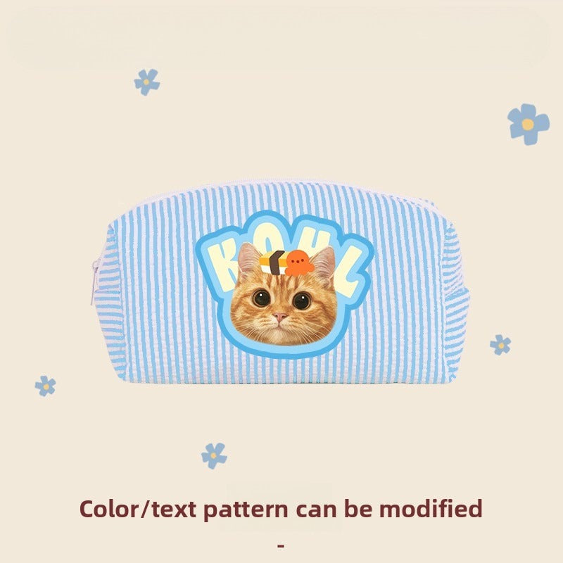 Custom Pet Mini Cosmetic Bag – Personalised Travel Pouch with Your Cat or Dog’s Photo | Portable Makeup & Toiletry Organiser | Cute Gift for Pet Lovers