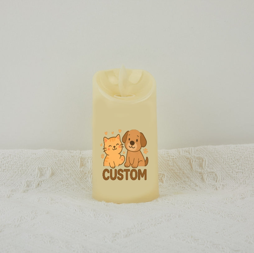 Custom Pet Candle – Personalised Decorative Candle with own Design, Unique Gift for Pet Lovers and Pet Memorials,Great Gift for Pet Parents, Birthdays, or Home Décor