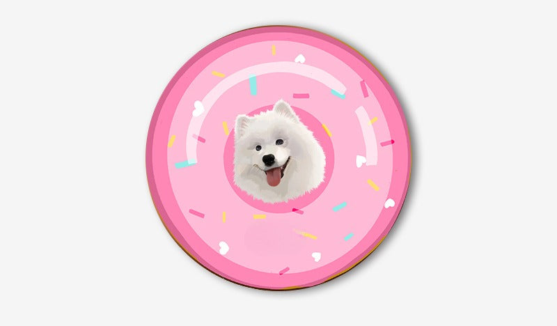 Personalised Pet Rug – Cute Round Carpet with Custom Pet Portrait, Fun and Fluffy Design for Cat & Dog Lovers