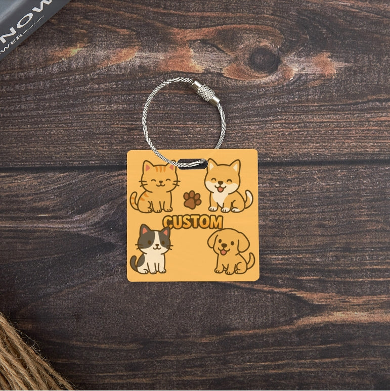 Custom Acrylic Tag – Personalised Cat & Dog Hanging Tag