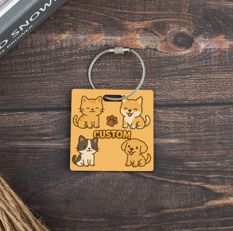 Custom Acrylic Tag – Personalised Cat & Dog Hanging Tag