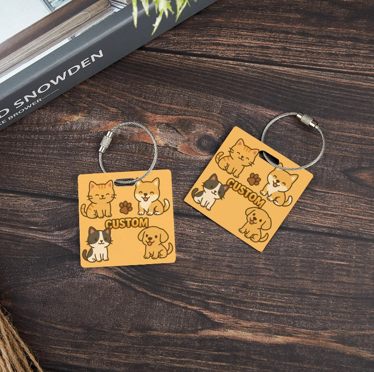 Custom Acrylic Tag – Personalised Cat & Dog Hanging Tag