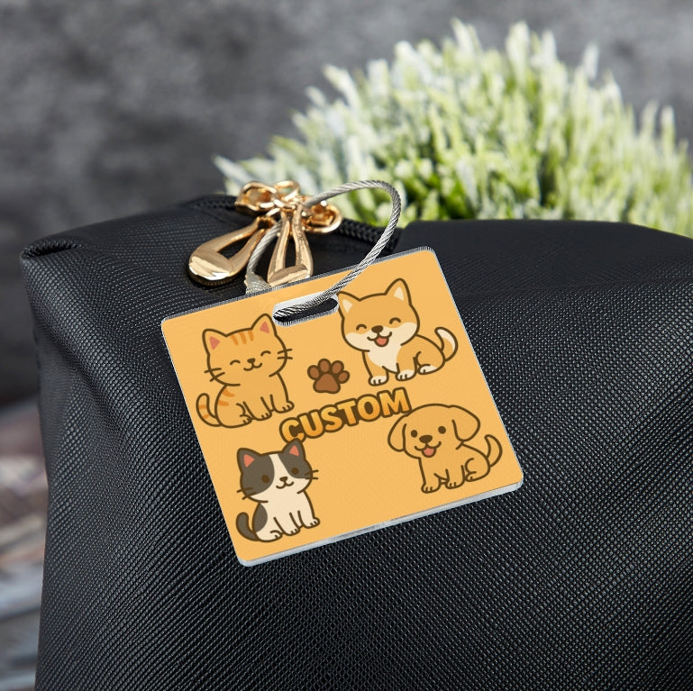Custom Acrylic Tag – Personalised Cat & Dog Hanging Tag