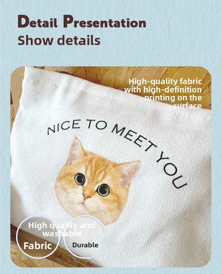 Custom Pet Clutch Bag for Women – Personalised Canvas Pouch with Your Pet’s Name or Photo | Stylish Organizer for Daily Essentials